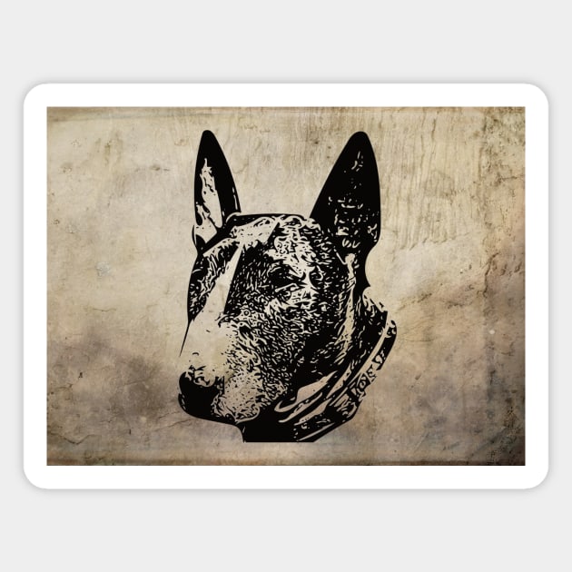 English Bull Terrier Magnet by DoggyStyles